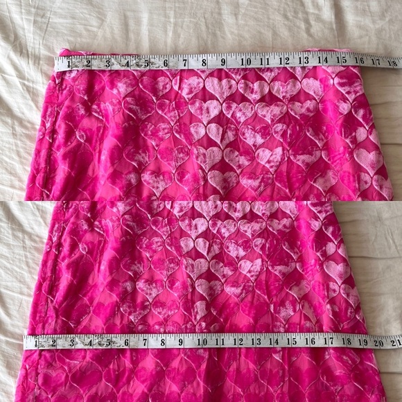 NWT Cupcakes & Cashmere Pink Velvet Heart Mini Skirt 8 - Picture 9 of 10